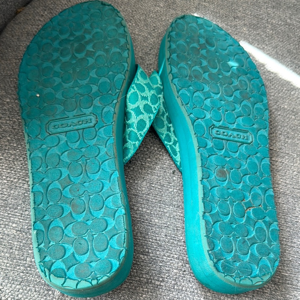 Coach Turquoise Sandals - Picture 3 of 3